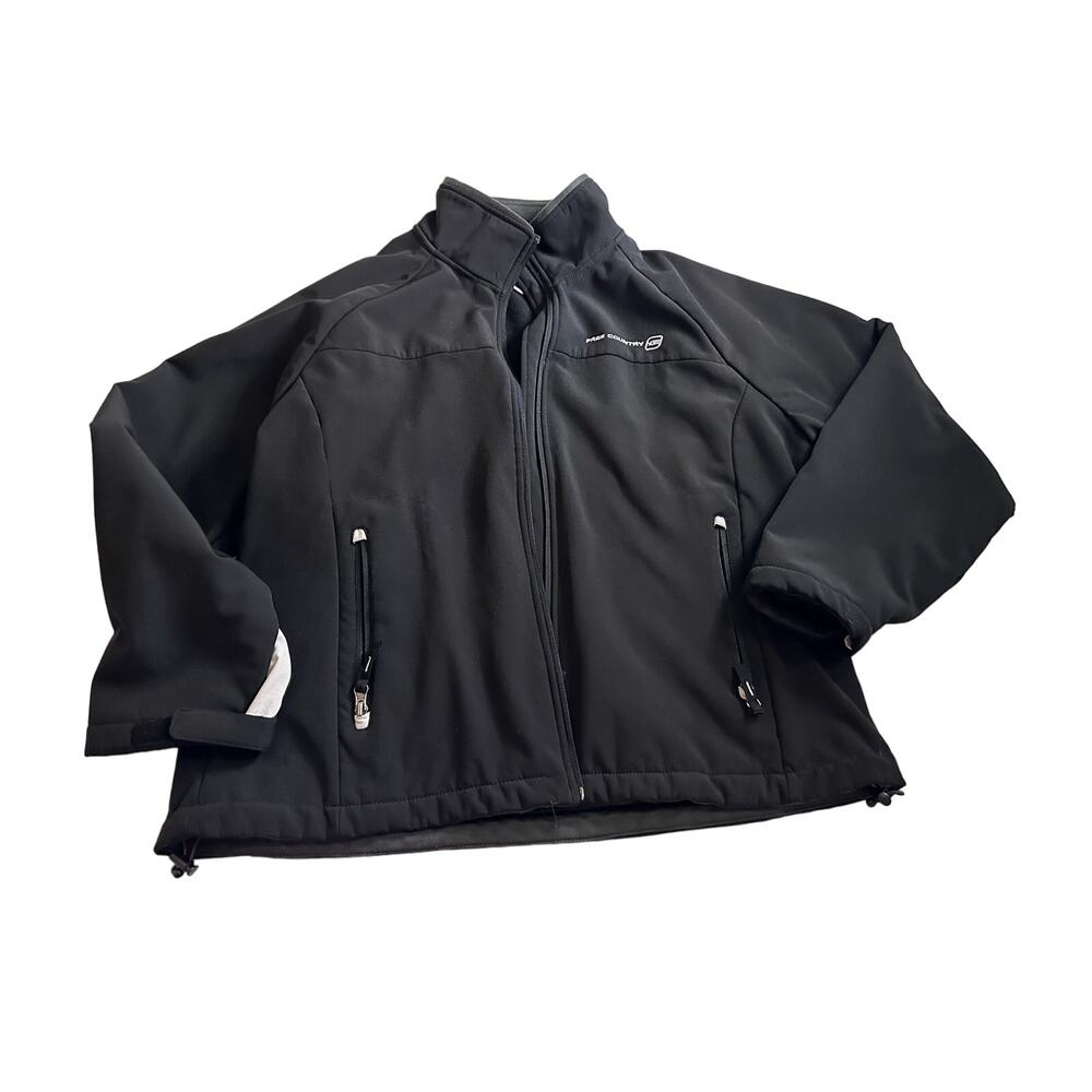 Women XL Black Jacket Shell Outer Fleece Inner comfort soft zip pockets sport